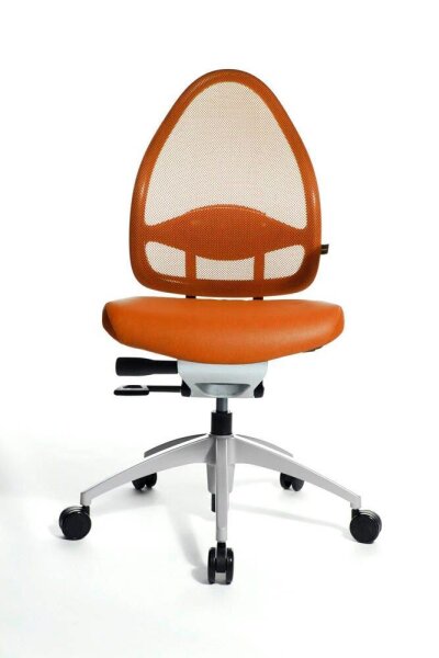 Topstar Bürostuhl OPEN BASE, J4700 S14 Kunstleder orange, Gestell silber