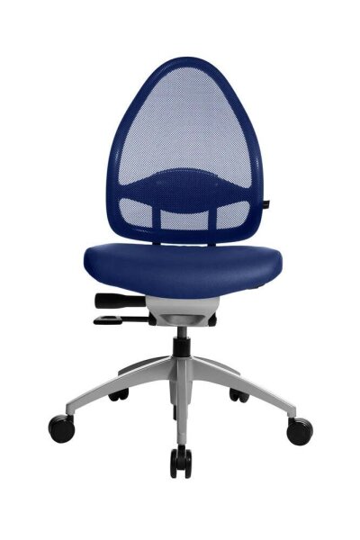 Topstar Bürostuhl OPEN BASE, J4700 S18 Kunstleder blau, Gestell silber
