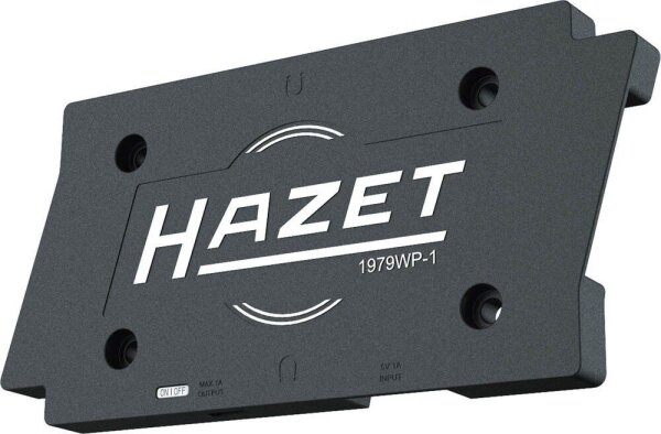 HAZET Wireless Charging Pad Single Induktive Ladestation schwarz, Kabellänge: 100,0 cm, 850 mA