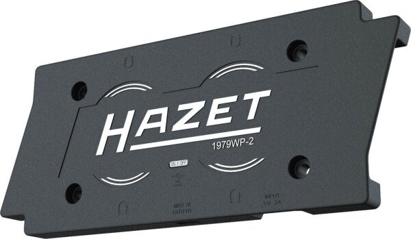 HAZET Wireless Charging Pad Dual Induktive Ladestation schwarz, Kabellänge: 100,0 cm, 1700 mA