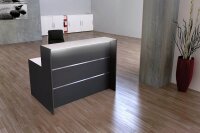 Kerkmann Empfangstheke BARI gerade, anthrazit, weiß 140,0 x 95,0 x 112,0 cm