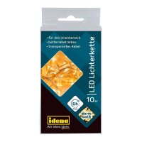 Idena 10er LED Lichterkette transparent 1,0 m