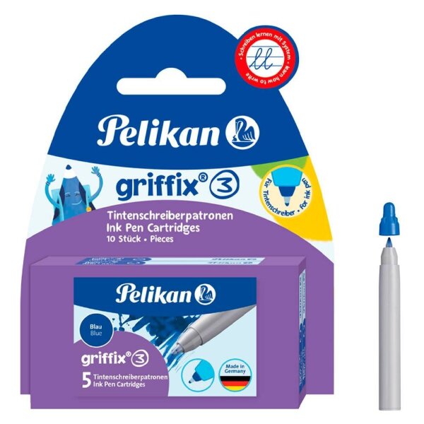 Pelikan griffix®3 Tintenrollerminen königsblau 10 St.