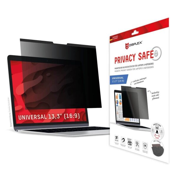 DISPLEX® Privacy Safe magnetische 2-Wege Display-Blickschutzfolie für 33,8 cm (13,3 Zoll)