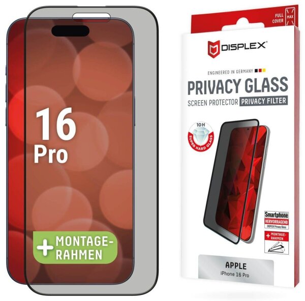 DISPLEX® Privacy Glass Display-Blickschutzglas für Apple iPhone 16 Pro