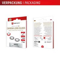 DISPLEX® Camera Lens Glass Kamera-Schutzglas für Apple iPhone 16, iPhone 16 Plus