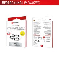 DISPLEX® Camera Lens Glass Kamera-Schutzgläser für Apple iPhone 16 Pro, iPhone 16 Pro Max, 2 St.