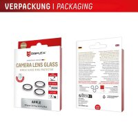 DISPLEX® Camera Lens Glass Kamera-Schutzglas für Apple iPhone 16 Pro, iPhone 16 Pro Max