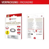 DISPLEX® Camera Lens Glass Kamera-Schutzgläser für Apple iPhone 16e, 2 St.