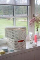 curver STYLE S Aufbewahrungsboxen creme 29,1 x 19,8 x 14,2 cm, 3 St.