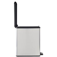 curver DECOBIN SLIM BIN Mülleimer 25,0 l silbermetallic