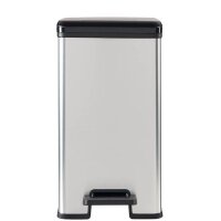 curver DECOBIN SLIM BIN Mülleimer 25,0 l silbermetallic