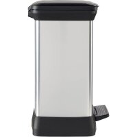 curver DECOBIN Mülleimer 30,0 l silbermetallic, 1 St.