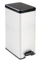 curver DECOBIN SLIM BIN Mülleimer 40,0 l silbermetallic