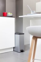 curver DECOBIN SLIM BIN Mülleimer 40,0 l silbermetallic
