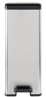 curver DECOBIN SLIM BIN Mülleimer 40,0 l silbermetallic