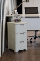 curver STYLE Aufbewahrungsboxen 3x 14,0 l creme 32,8 x 37,8 x 60,0 cm, 1 St.