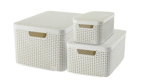 curver STYLE Aufbewahrungsboxen-Set beige, 3 St.
