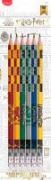 maped Harry Potter Bleistifte HB rot, gelb, grün, grau, blau, gelb mit Radierer, 6 St.