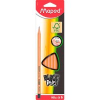 maped BLACKPEPS Bleistifte HB naturbelassen, 6 St.