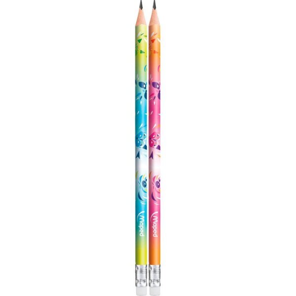 maped MINI CUTE Bleistifte HB bunt mit Radierer, 6 St.