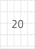 HERMA Hängeetiketten weiß 42,0 x 70,0 mm blanko, 100 Blatt