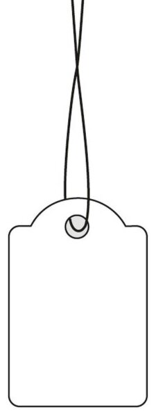 HERMA Hängeetiketten weiß 15,0 x 24,0 mm mit weißem Faden, 1.000 St.