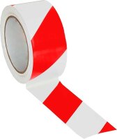 EICHNER Bodenmarkierungsband rot, weiß 5,0 cm x 33,0 m