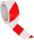 EICHNER Bodenmarkierungsband rot, weiß 5,0 cm x 33,0 m