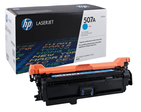 HP 507A (CE401A) cyan Tonerkartusche