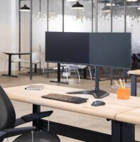 Fellowes Monitor-Halterung Seasa 8043701 schwarz für 2 Monitore, Tischständer
