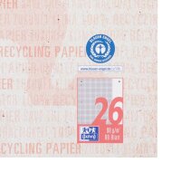 OXFORD Collegeblock Recycling Lineatur 26 kariert DIN A4 Außenrand, 1 Block