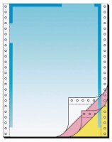 SIGEL Endlospapier A4 hoch 3-fach, 70 g/qm blau 400 Blatt
