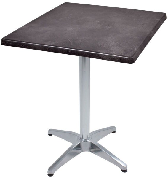 Garden Pleasure BRENTA Bistrotisch quadratisch Spanplatte dunkelgrau 70,0 x 70,0 x 74,0 cm, 1 St.
