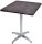 Garden Pleasure BRENTA Bistrotisch quadratisch Spanplatte dunkelgrau 70,0 x 70,0 x 74,0 cm, 1 St.