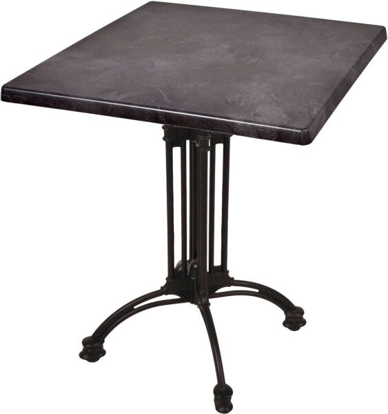 Garden Pleasure MORENA Bistrotisch quadratisch Spanplatte dunkelgrau 70,0 x 70,0 x 74,0 cm, 1 St.