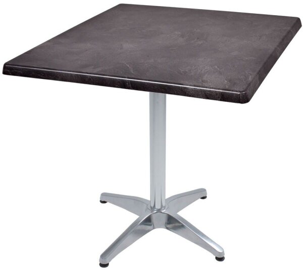 Garden Pleasure BRENTA Bistrotisch quadratisch Spanplatte dunkelgrau 80,0 x 80,0 x 74,0 cm, 1 St.
