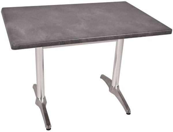 Garden Pleasure BRENTA Bistrotisch rechteckig Spanplatte dunkelgrau 110,0 x 70,0 x 74,0 cm, 1 St.