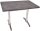 Garden Pleasure BRENTA Bistrotisch rechteckig Spanplatte dunkelgrau 110,0 x 70,0 x 74,0 cm, 1 St.