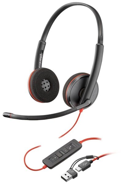 poly Blackwire 3220 Headset schwarz