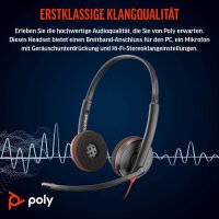 poly Blackwire 3220 Headset schwarz