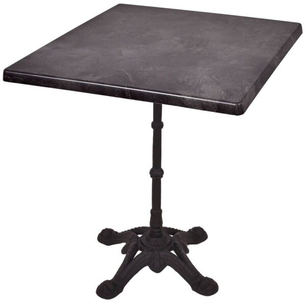 Garden Pleasure CIVETTA Bistrotisch quadratisch Spanplatte dunkelgrau 70,0 x 70,0 x 74,0 cm, 1 St.