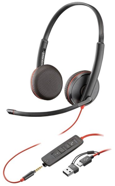 poly Blackwire 3225 Headset schwarz