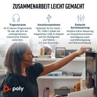 poly Blackwire 3225 Headset schwarz