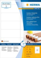 HERMA Folien-Kraftklebe-Etiketten 9538 weiß 99,1 x 42,3 mm, 40 Blatt