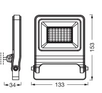 OSRAM ENDURA® Flood Cool White PCR LED Außenleuchte dunkelgrau 30 W