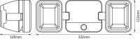 OSRAM LED-Außenleuchte mit Dämmerungssensor und Bewegungsmelder Battery LED Spotlight Double, schwarz 10 W, 1 St.