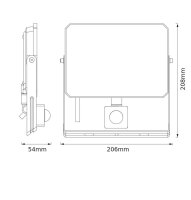 BELLALUX FLOODLIGHT VITAL SENSOR LED Baustrahler schwarz...
