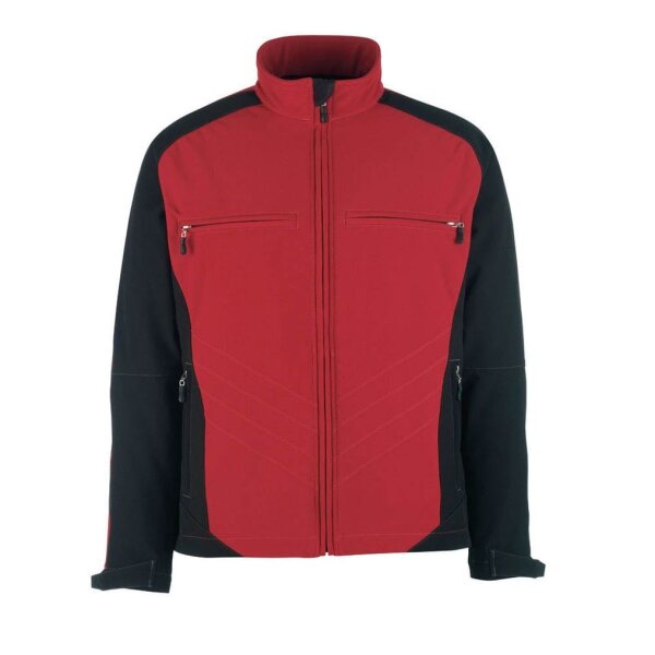 MASCOT® Herren Softshelljacke DRESDEN rot, schwarz Größe 4XL