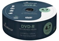 MediaRange DVD-R 4,7 GB, 25 St.